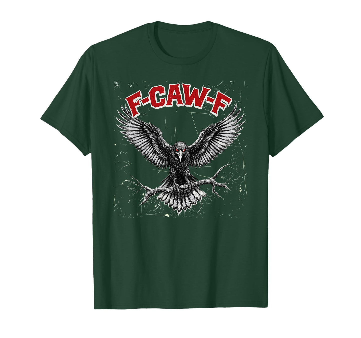 Funny F-CAW-F Cool Raven Crow Dark Bird Gothic T-Shirt