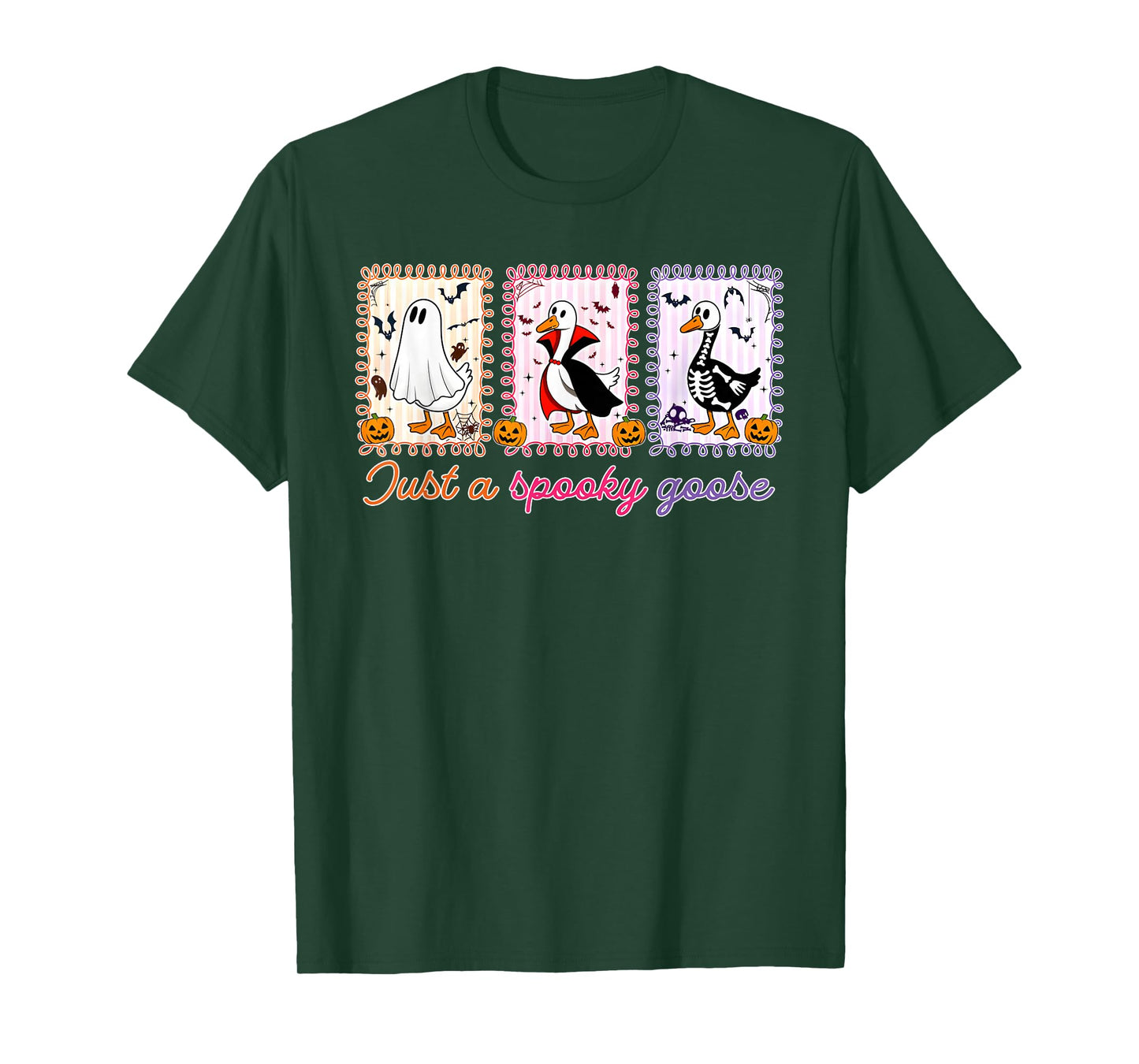 Just A Spooky Goose Halloween Silly Goose Funny Halloween T-Shirt