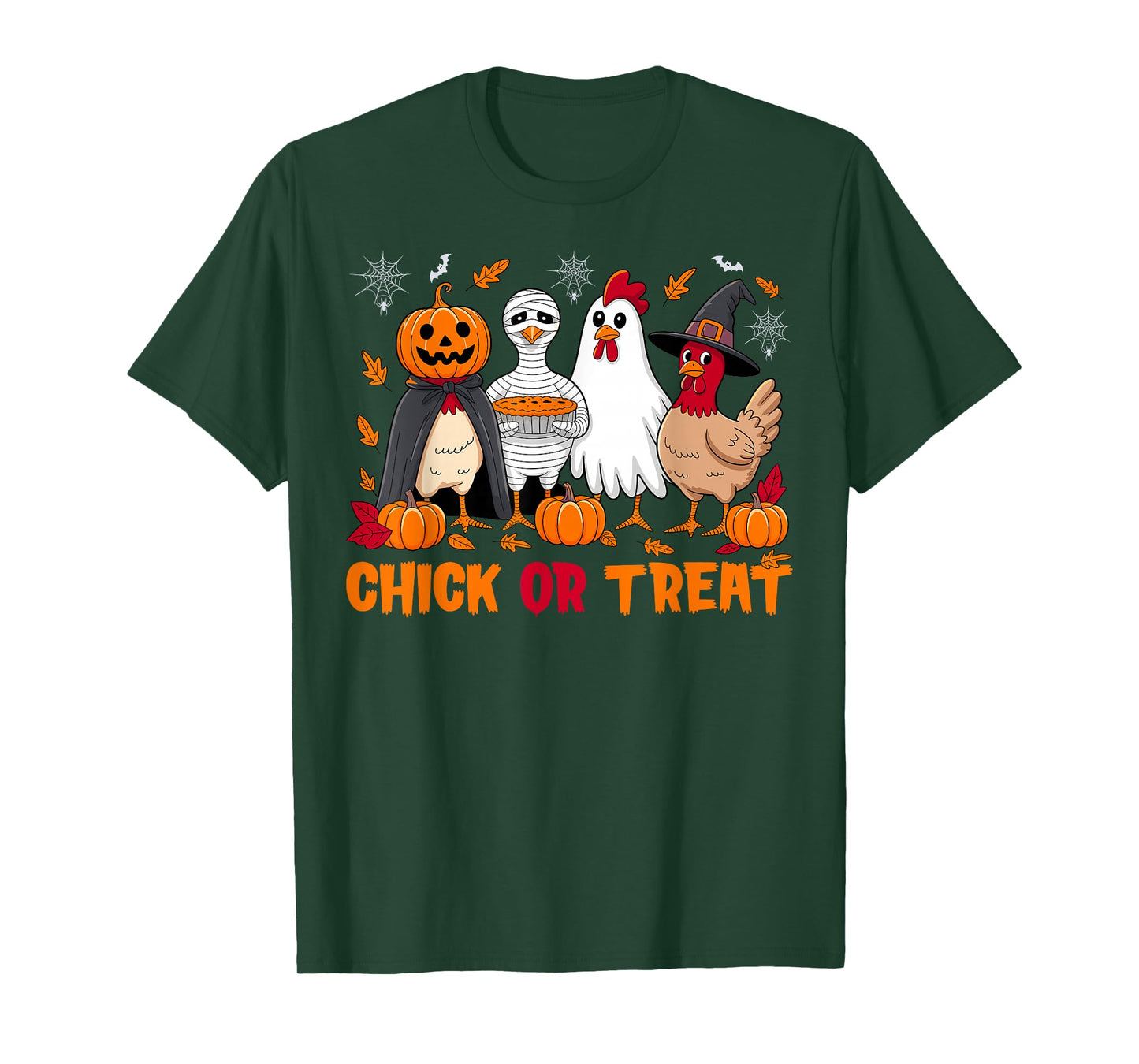 Chick Or Treat Halloween Witch Spooky Chicken Lover Farmer T-Shirt