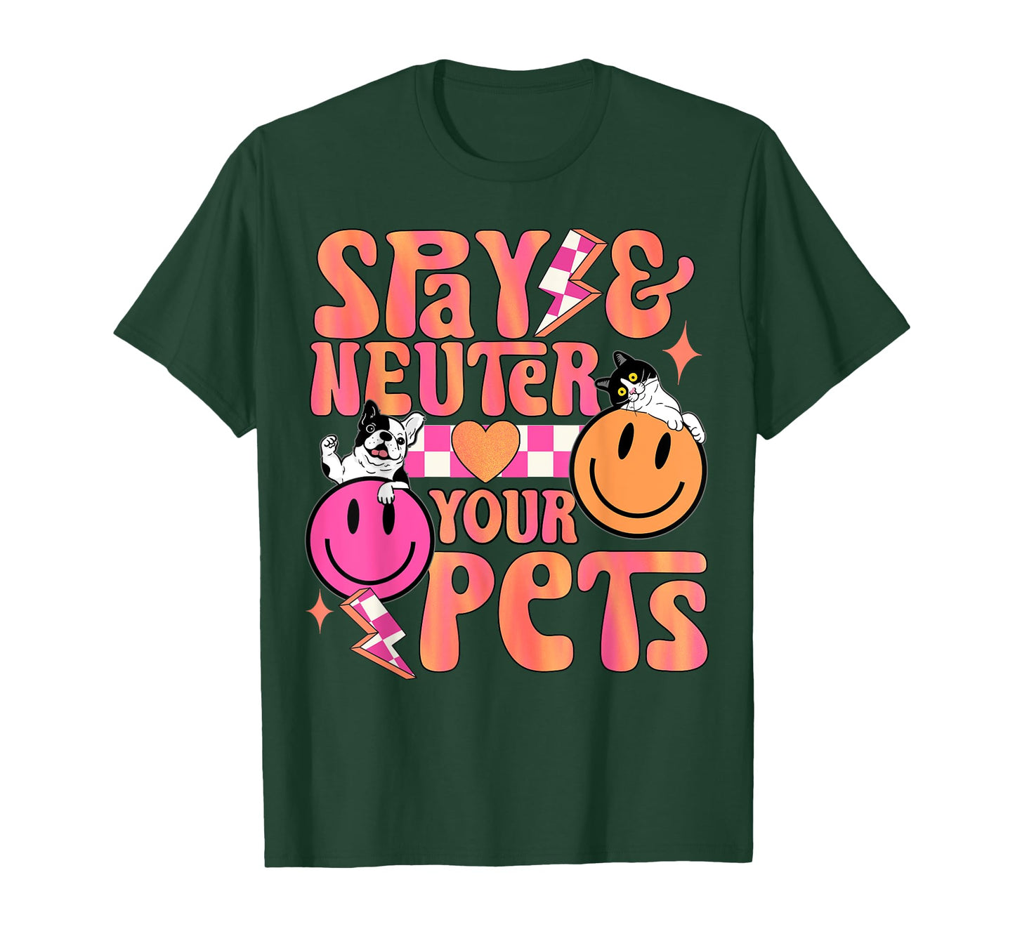Dog cat owner cute spay neuter pets paw veterinary animal Men Women T-Shirt