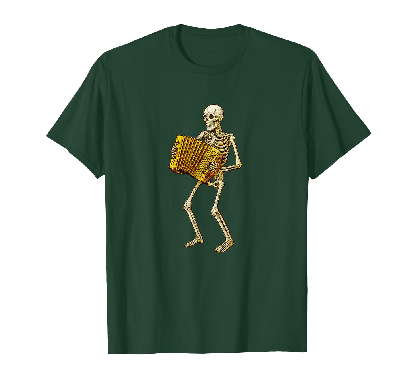Skeleton Playing Accordion - Marching Band Orchestra T-Shirt