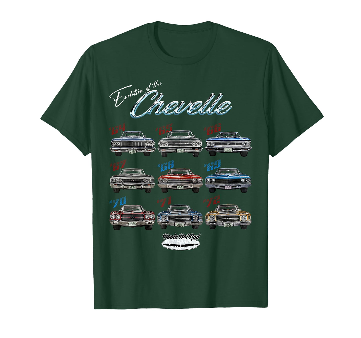 Evolution of the Chevelle SS Hotrod Muscle Car SS454 SS427 T-Shirt