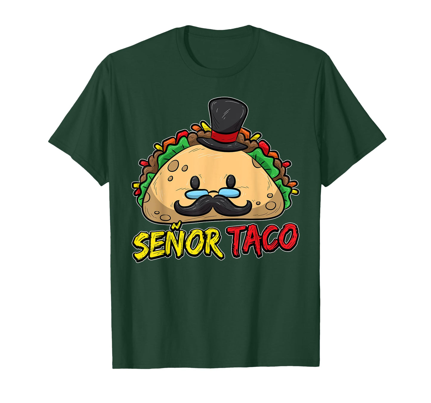 Taco With Mustache T-Shirt Cinco de Mayo Taco Lover Tee