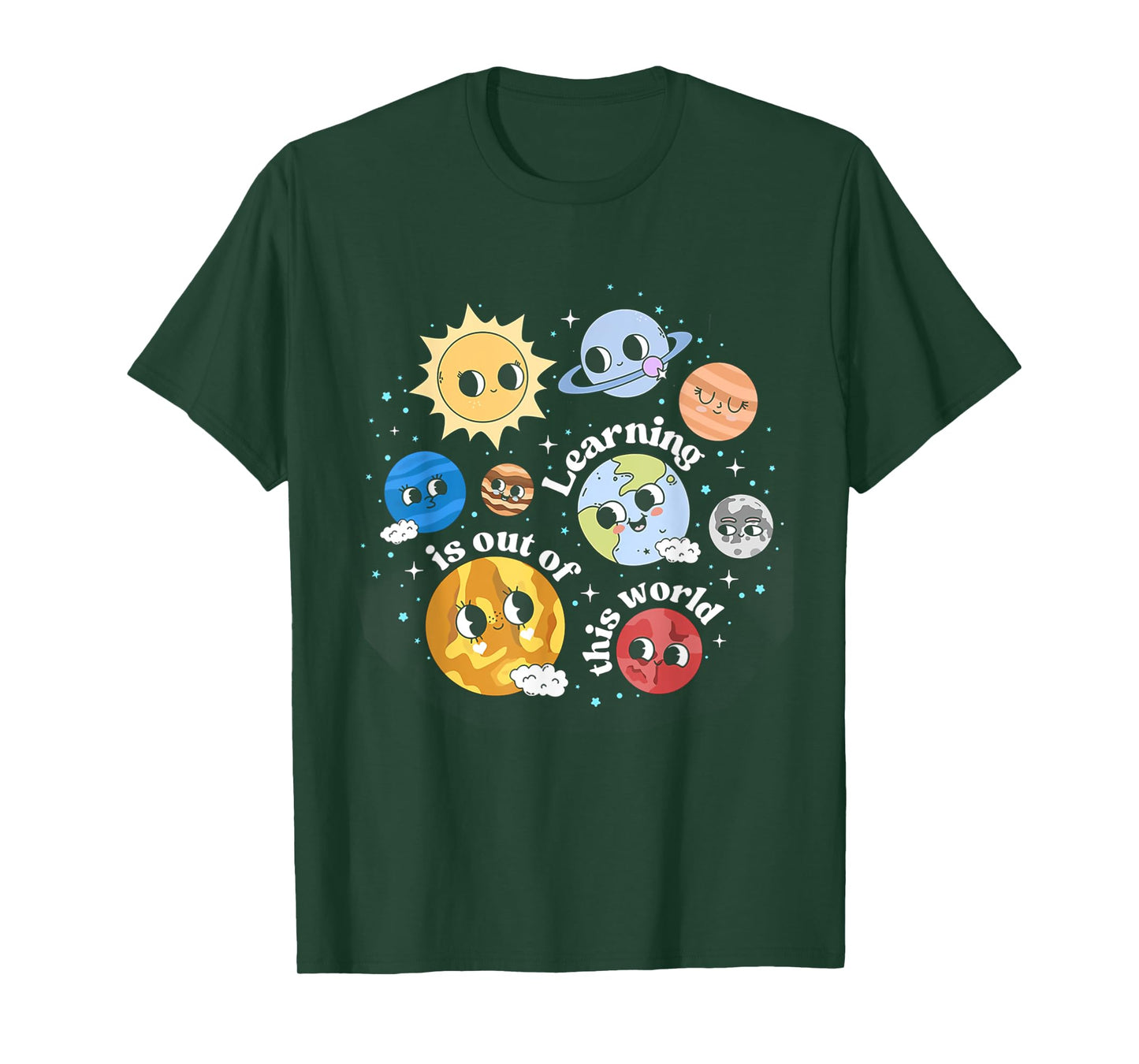Solar System Learning Is Out Of This World Science Teacher Men Women Kids T-Shirt