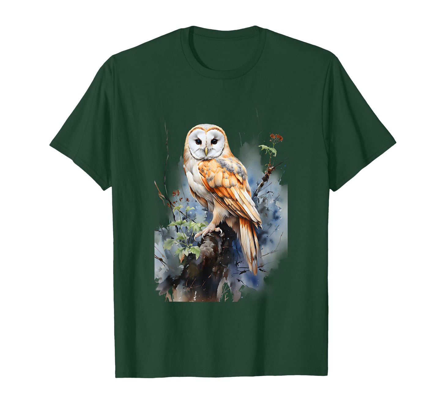 Gift Owl Barn Owl Realistic Nature Fleeting T-Shirt