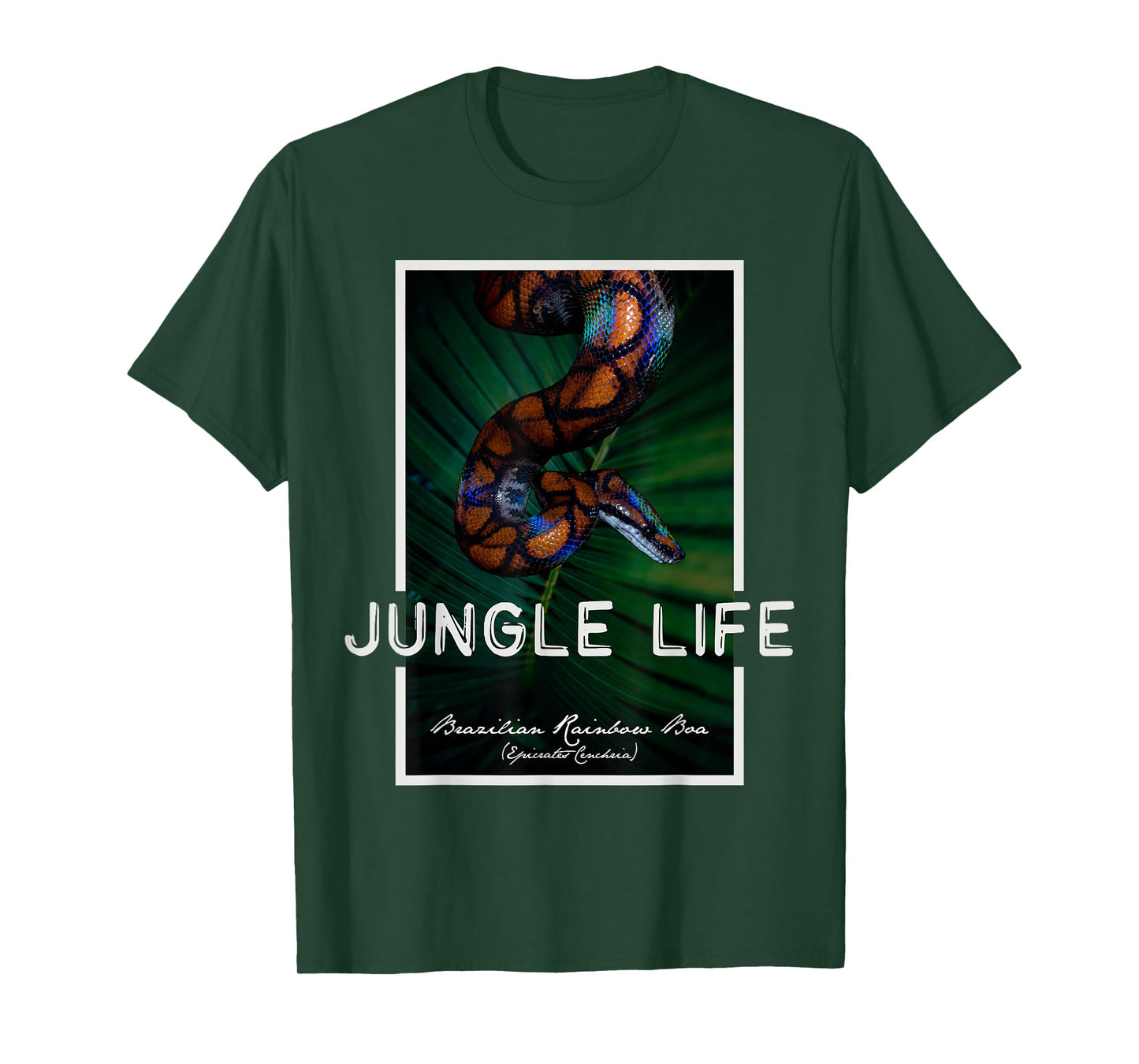 Brazilian Rainbow Boa Snake Keeper Jungle Life T-Shirt