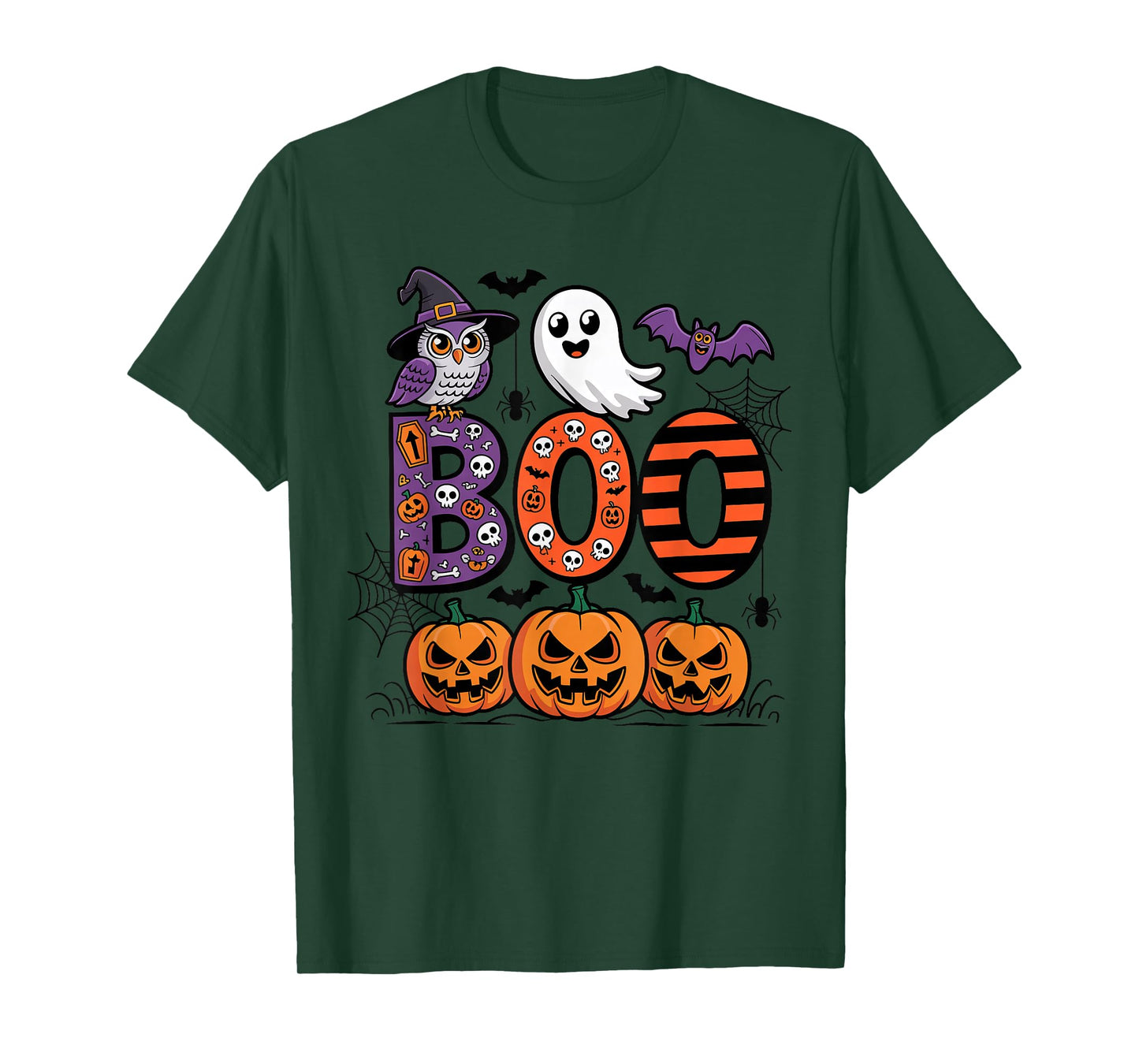Funny Ghost and Pumpkin Halloween Costume Party Toddler Kids T-Shirt