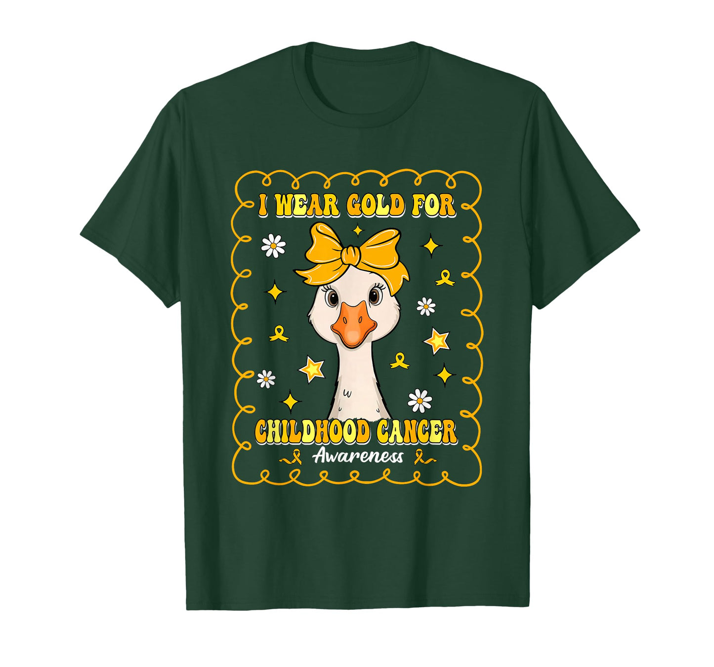 Goose I Wear Gold for Childhood Cancer Awareness T-Shirt