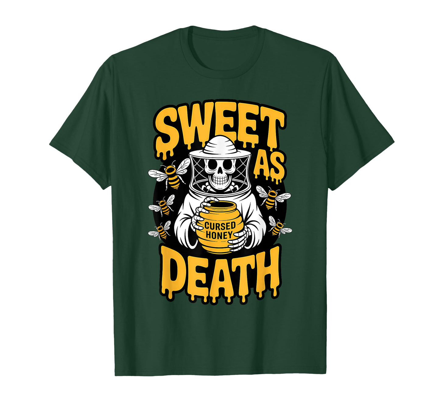 Skeleton Beekeeper Halloween Funny Spooky Honey T-Shirt