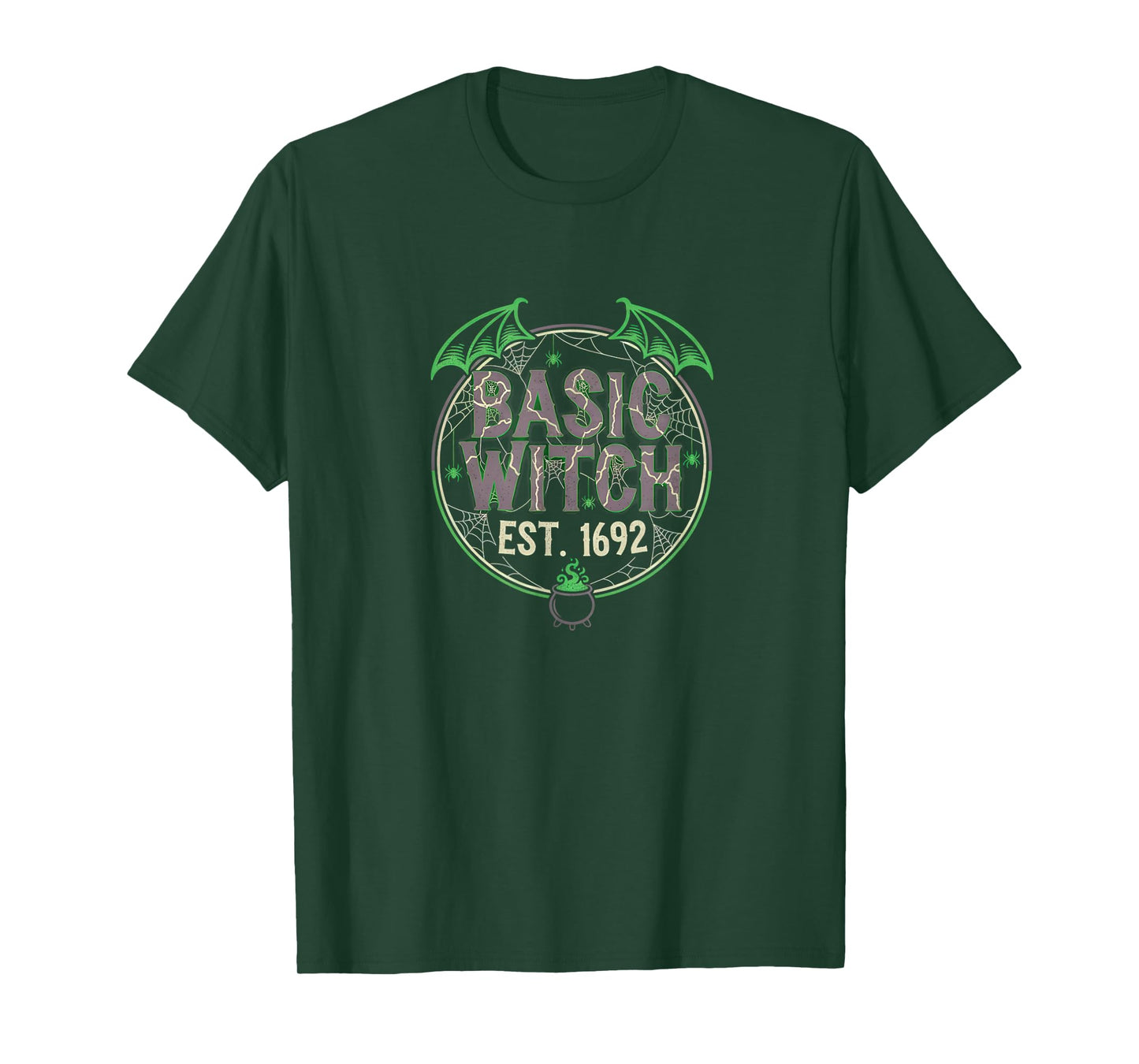 Basic Witch Est 1692 Funny Halloween Trick or Treat Graphic T-Shirt