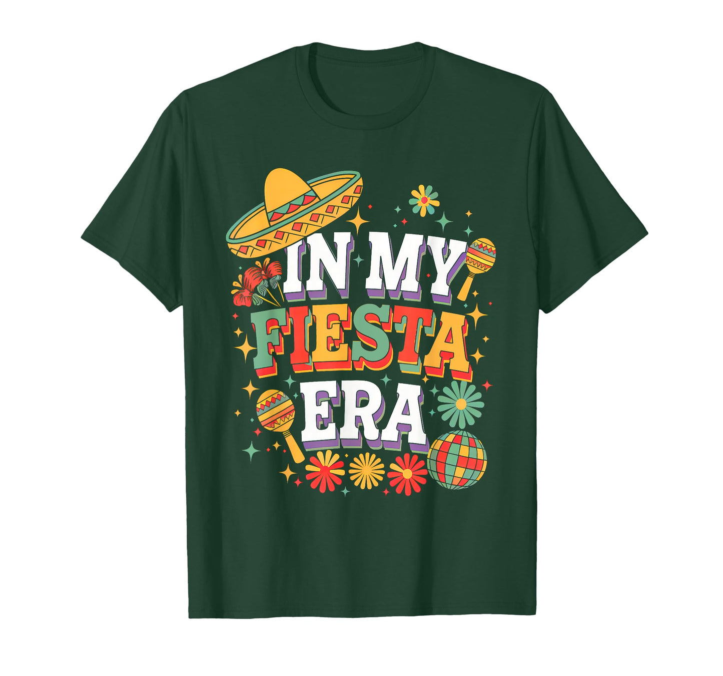 In My Fiesta Era Retro Cinco De Mayo Groovy for Women Girls T-Shirt