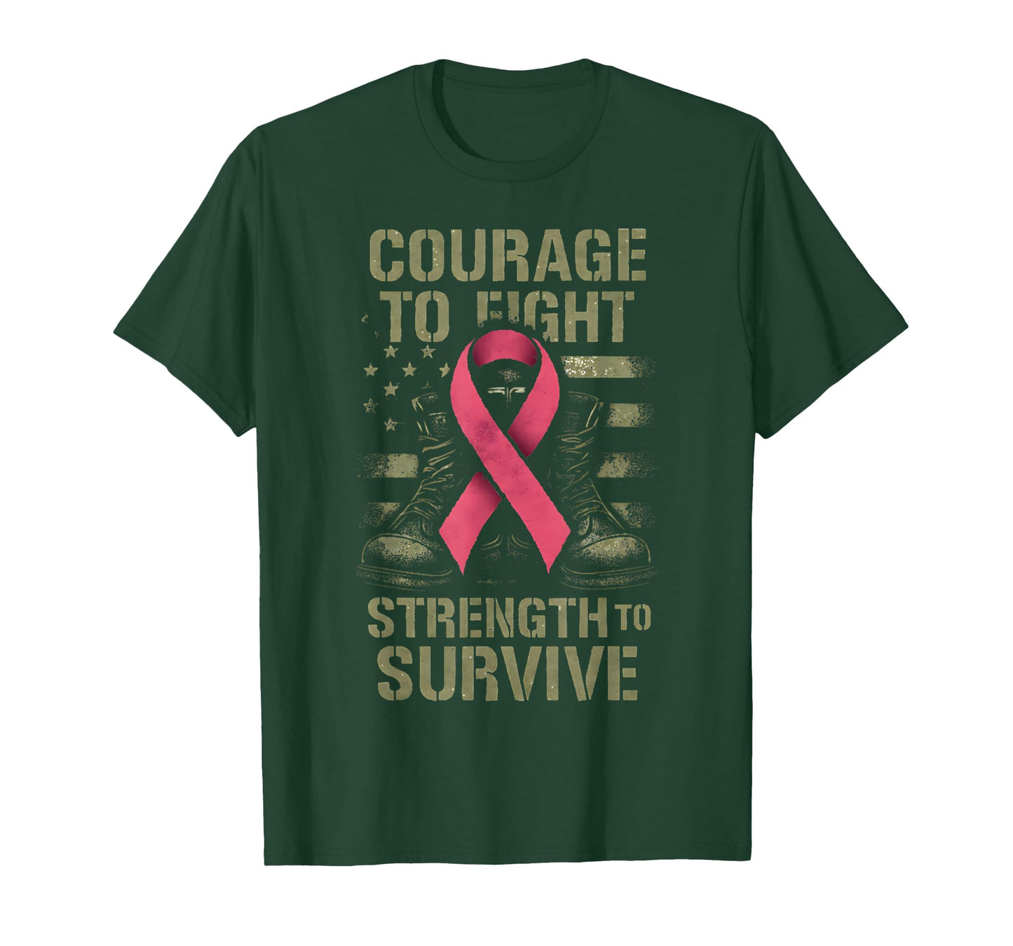 Military Breast Cancer Awareness for Men and Women T-Shirt