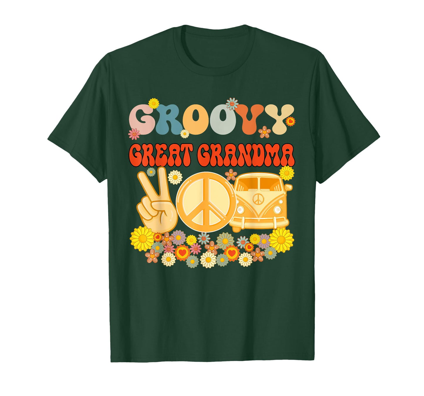 Groovy Great Grandma Retro Matching Family Baby Shower T-Shirt
