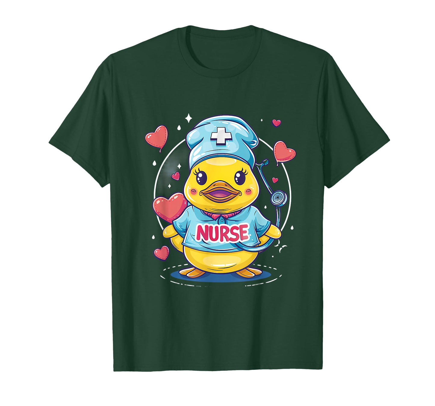 Nurse Rubber Duck Heart Rubber Duckie Nurse Appreciation T-Shirt