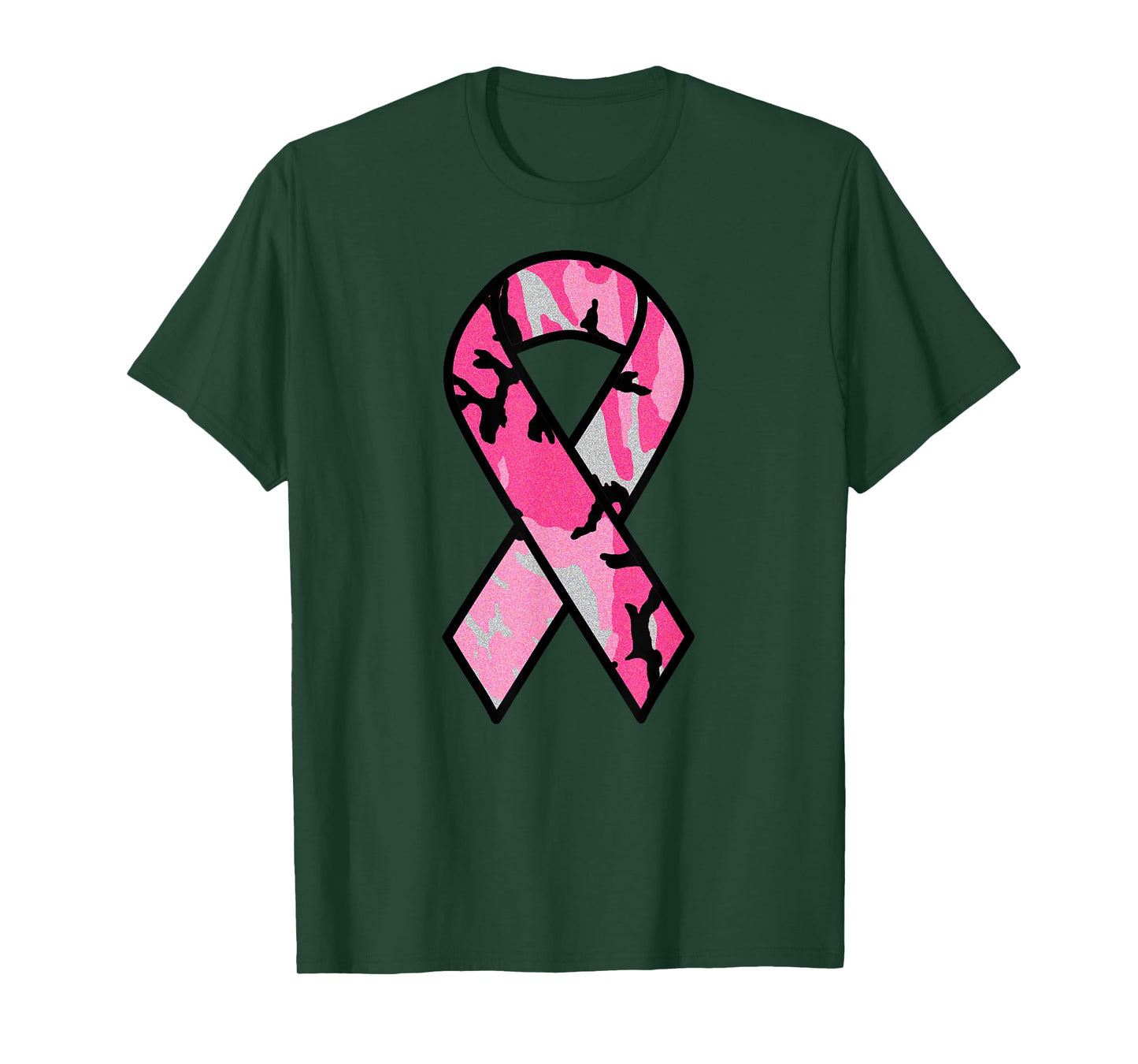 Breast Cancer Awareness Ribbon Pink Survivor Camo T-Shirt