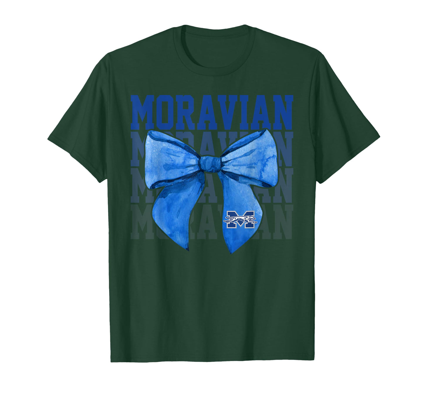 Moravian Vintage Arch University Bow Vintage Athletics Girls T-Shirt