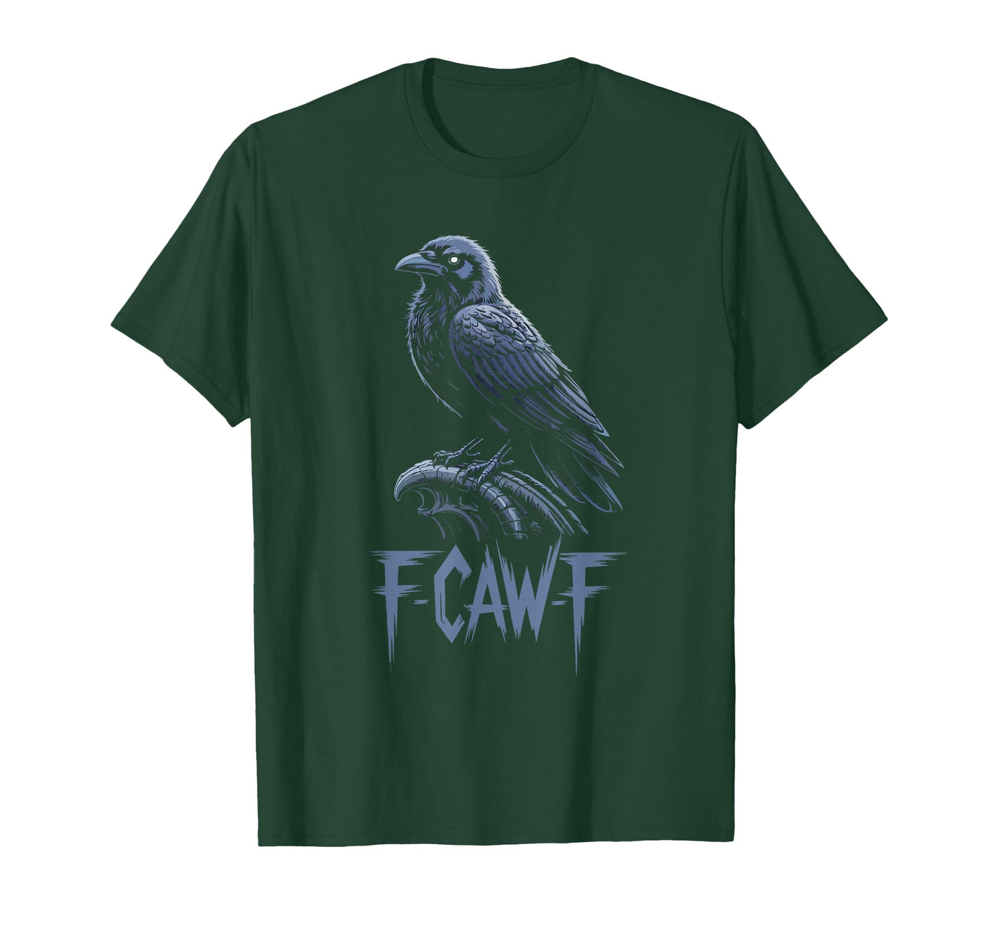 Gothic Black Crow F-Caw-F Halloween T-Shirt