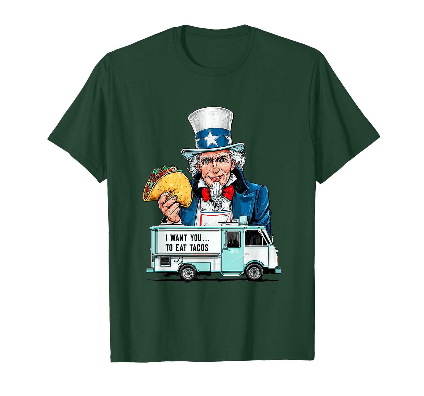 Pretty Taco Costume in Patriotic Look for Adults and Kids T-Shirt