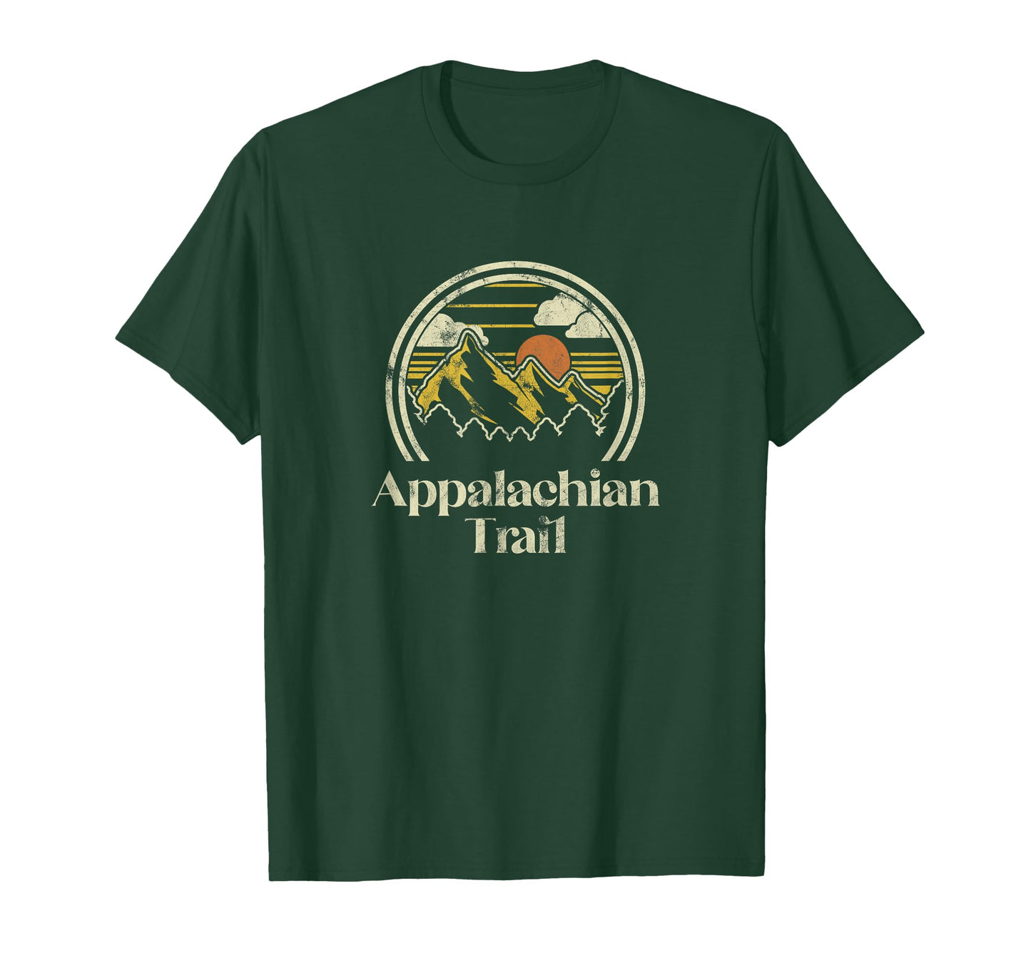 Appalachian Mountains Trail Vintage Hiking Camp Retro T-Shirt, Grey, Small