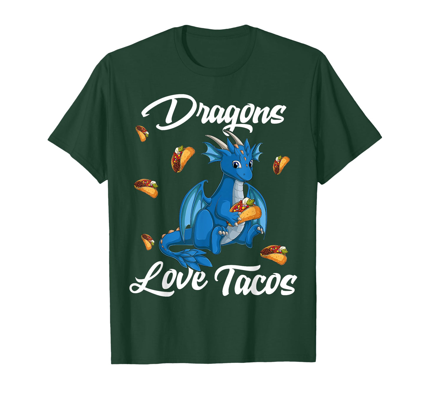 Dragons Love Tacos Mexican Food For Kids boys girls pjs T-Shirt