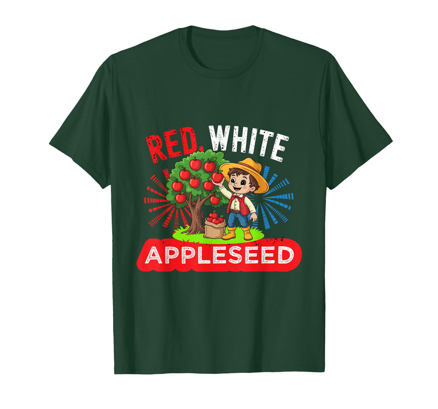 Johnny Appleseed Day Costume US September 26th Retro Tree T-Shirt