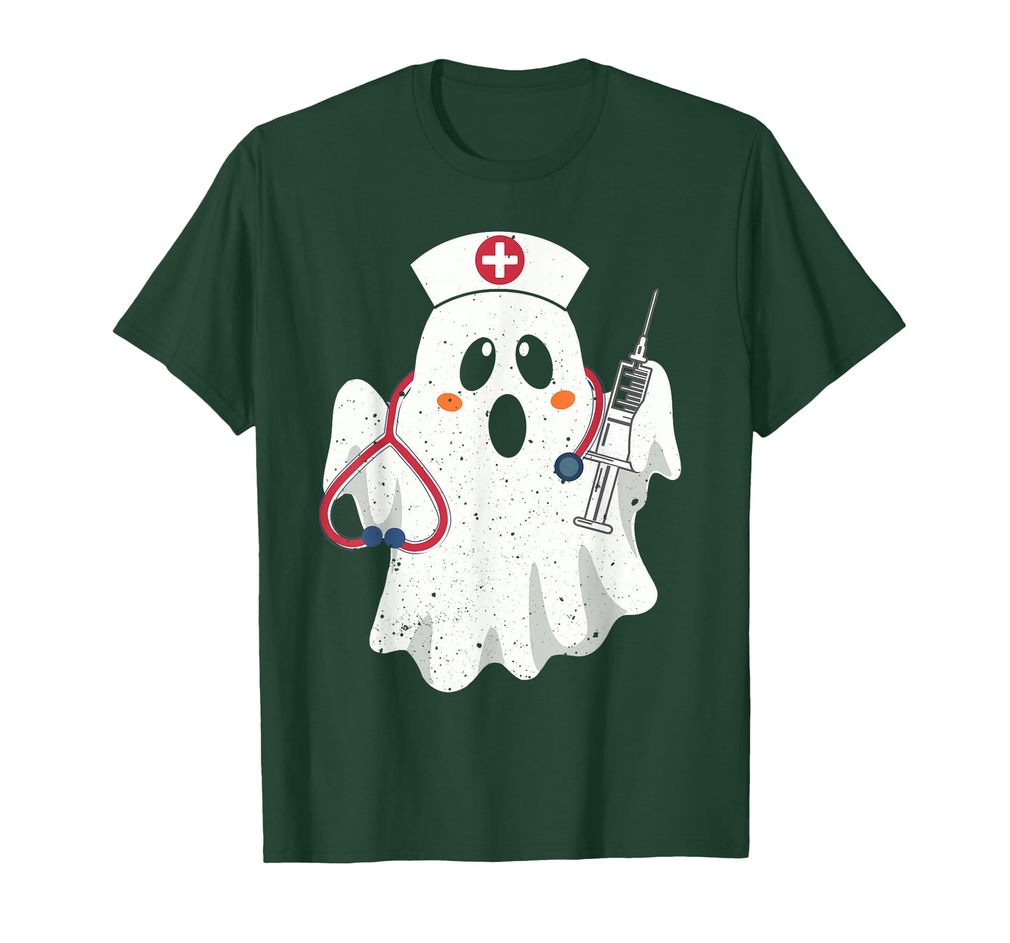 Nurse Boo Ghost Halloween Costume Funny Nursing Girls Women T-Shirt