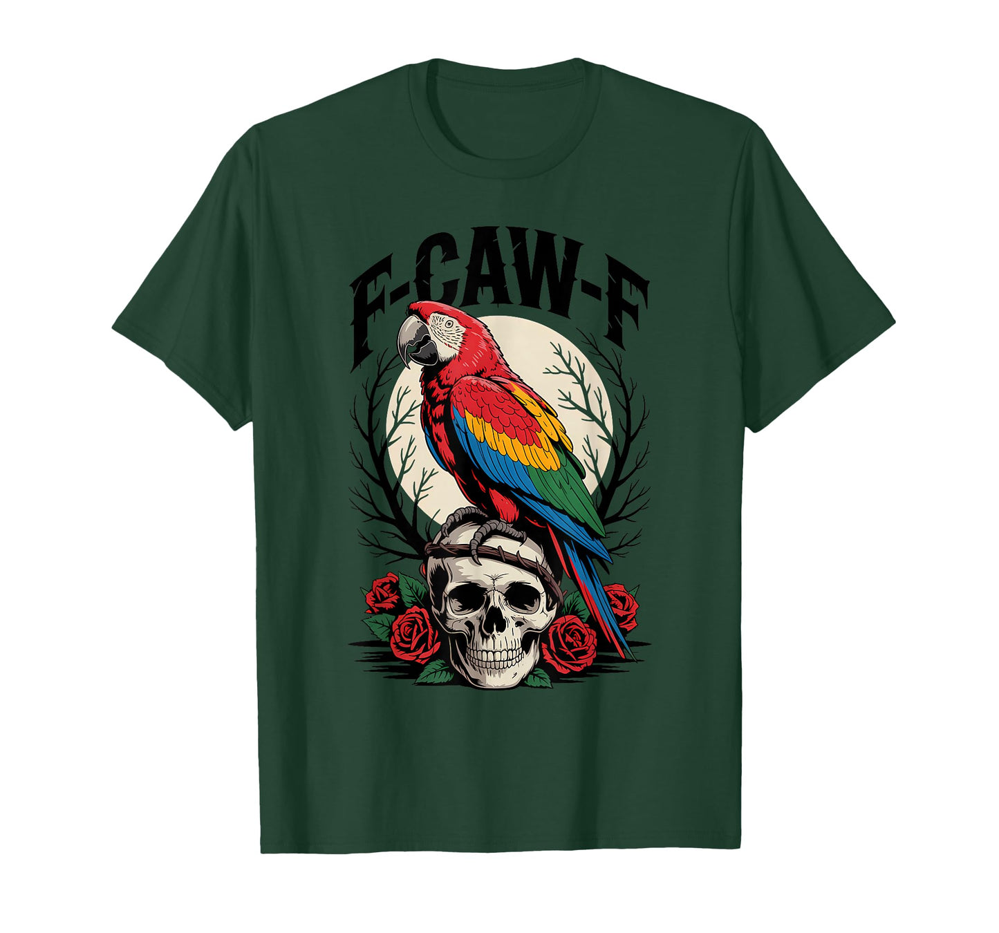 Funny F-Caw-F Macaw Parrot Sound Meme Humor T-Shirt