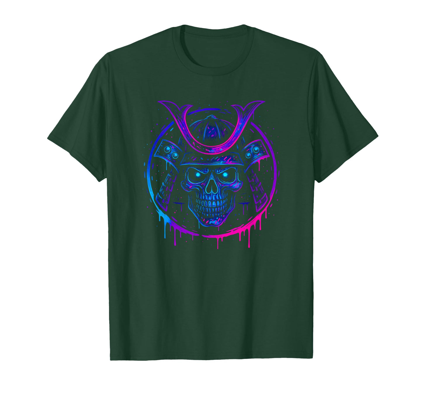 Samurai Skull - Vaporwave Retro Halloween Skeleton Japanese T-Shirt