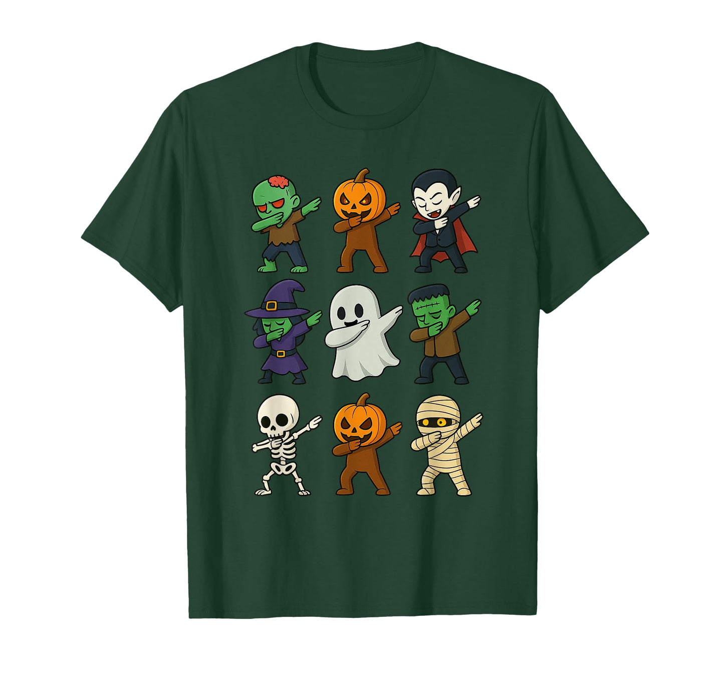 Dabbing Halloween Boys Skeleton Zombie Scary Pumpkin Mummy T-Shirt