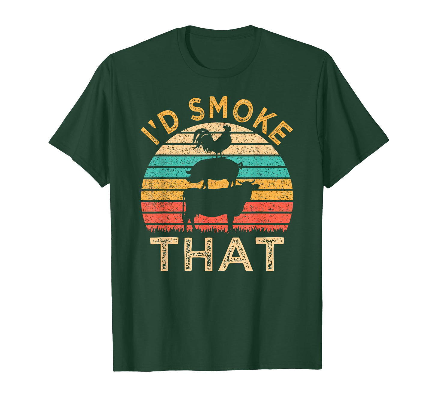 Funny BBQ I'd Smoke That Barbeque Retro Grilling T-Shirt