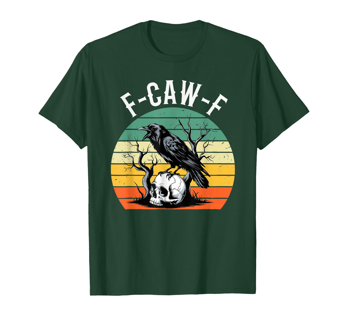 Black Crow, F-Caw-F Funny Black Bird Women Men Vintage T-Shirt