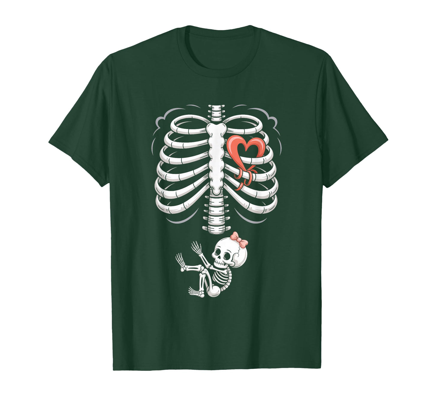 Baby Shower Skeleton Halloween Pregnancy Annoucement Girls T-Shirt