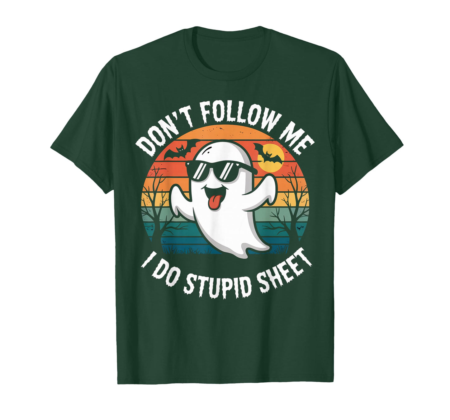 Ghost Retro Halloween Costume Men Women T-Shirt