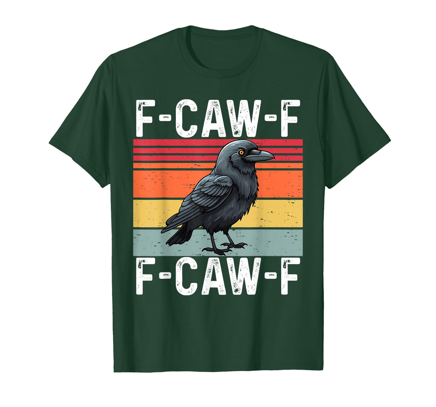 Funny F-Caw-F Crow FCAWF Hilarious Retro Bird Meme T-Shirt