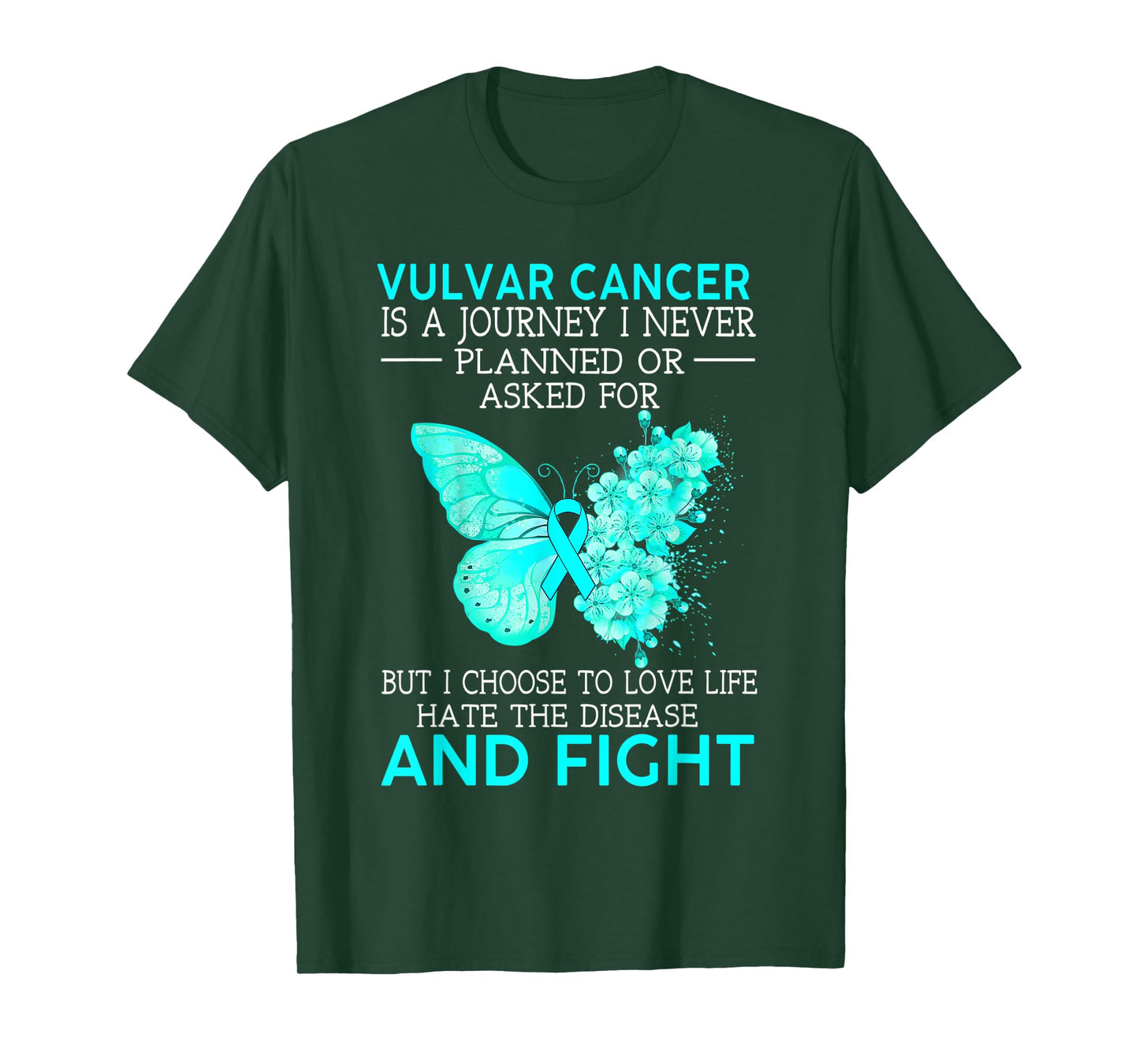 Vulvar Cancer Is A Journey I Never Planned Butterfly T-Shirt
