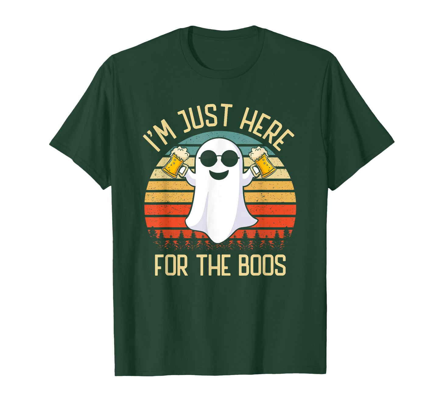 I'm Just Here for The Boos Funny Halloween Ghost Men Women T-Shirt