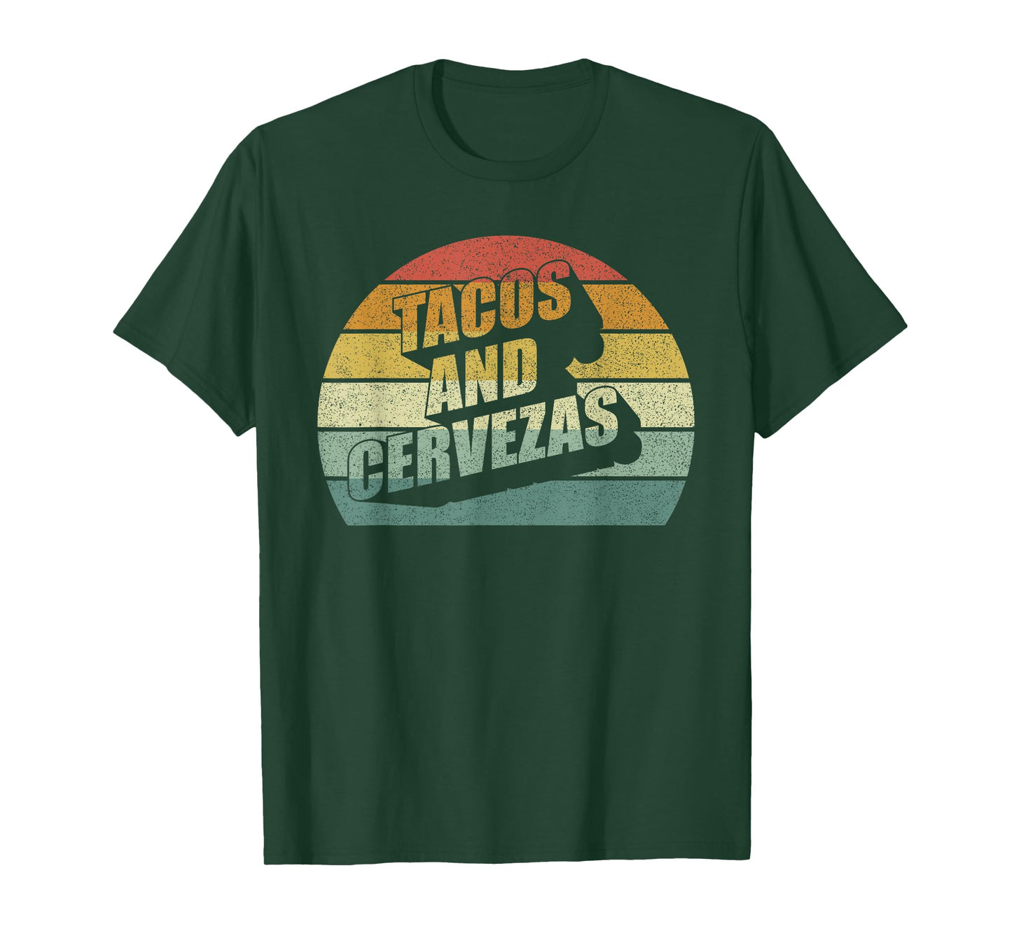 Retro Tacos And Cervezas Funny Taco Beer Party Gifts Vintage T-Shirt