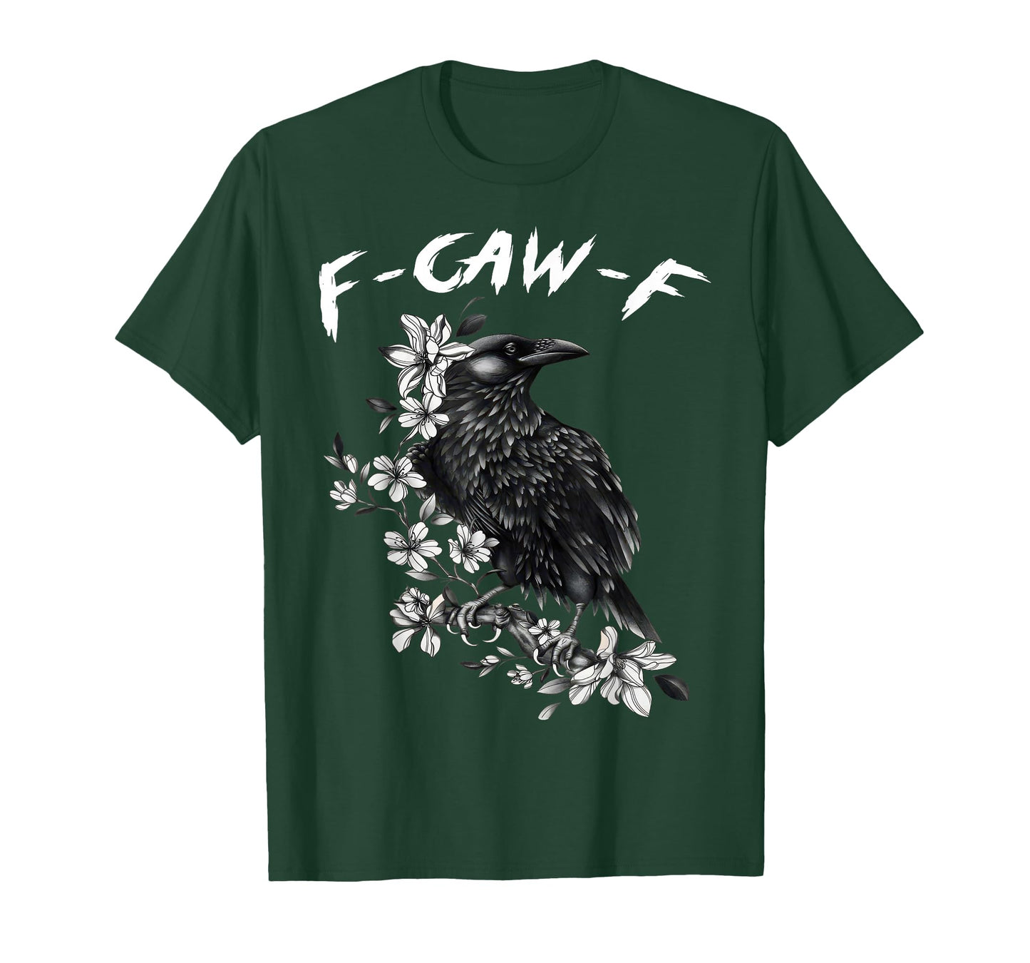 Black Crow, F-Caw-F Funny Black Bird Funny Meme Halloween T-Shirt