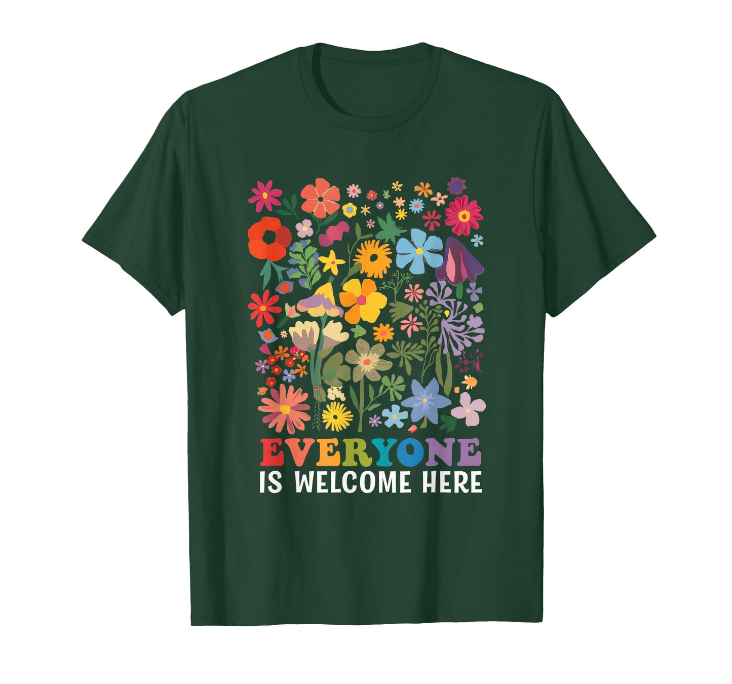 Everyone Is Welcome Here Tshirt Idaho Teacher Support Retro T-Shirt