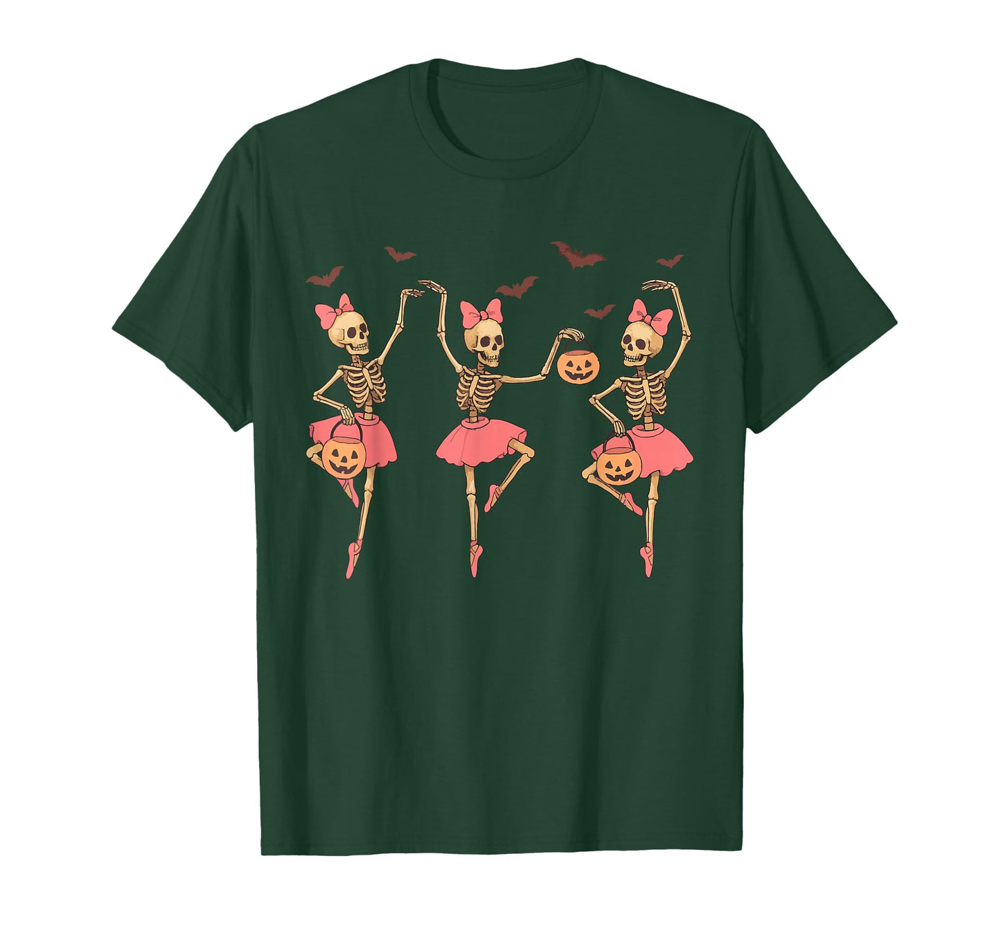 Ballet Pumpkin Skeleton Dance Halloween Men Women Boys Girl T-Shirt