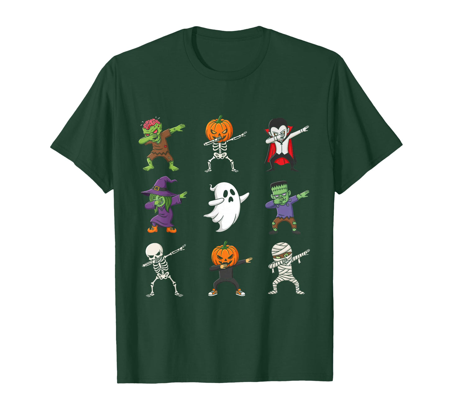 Dabbing Halloween Costumes Skeleton Zombie Pumpkin Mummy T-Shirt