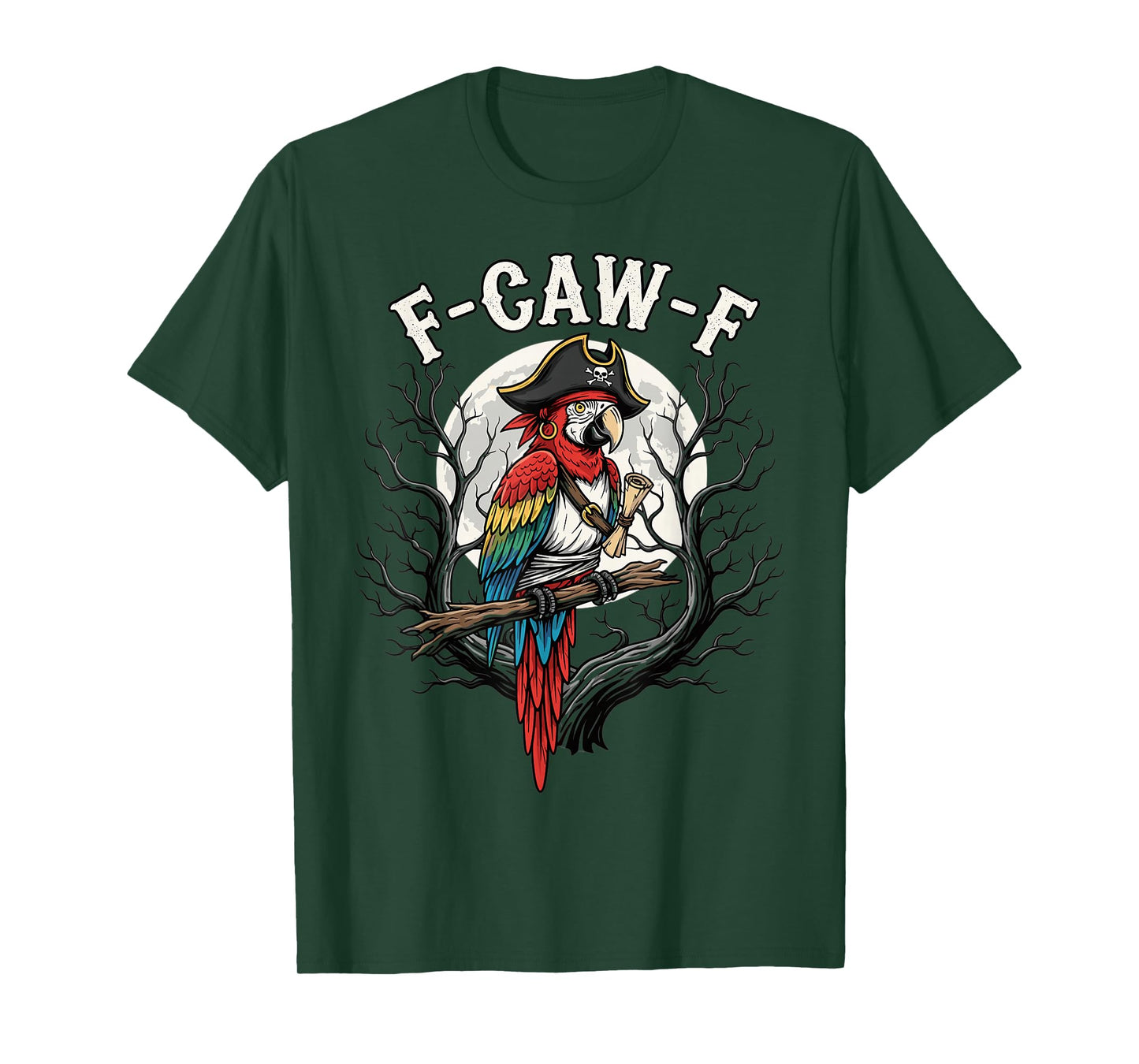 Pirate Parrot Funny F Caw F Halloween Costume T-Shirt