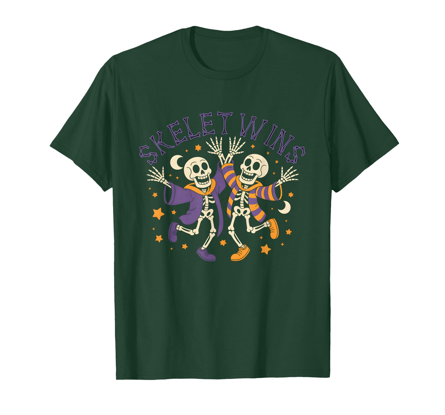 Twins Halloween Matching Skeletwins Funny Dancing Skeletons T-Shirt