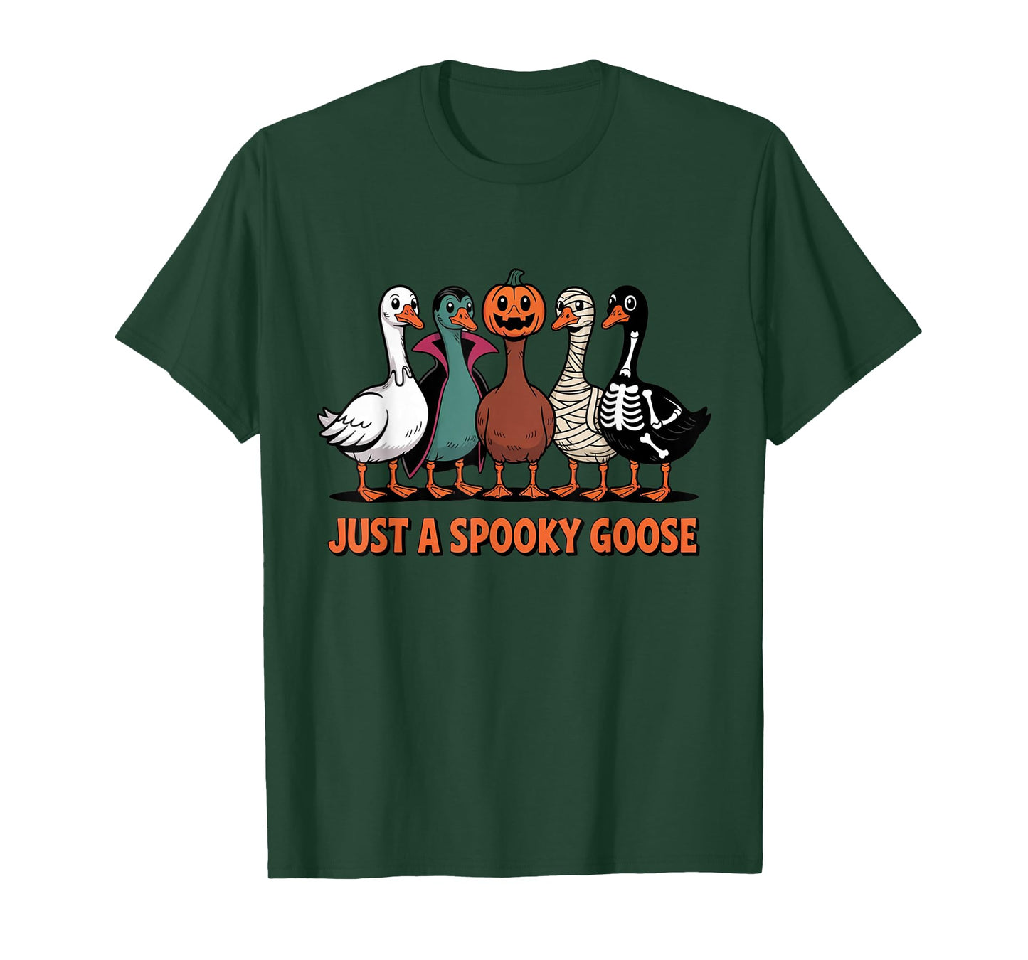 Just a Spooky Goose Funny Halloween Costume Party T-Shirt