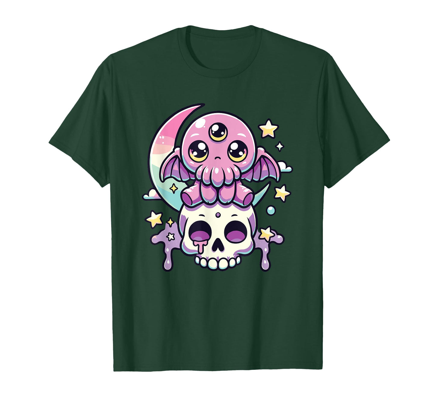 Kawaii Gothic Cthulhu Pastel Colors Gothic Goth Cthulhu T-Shirt