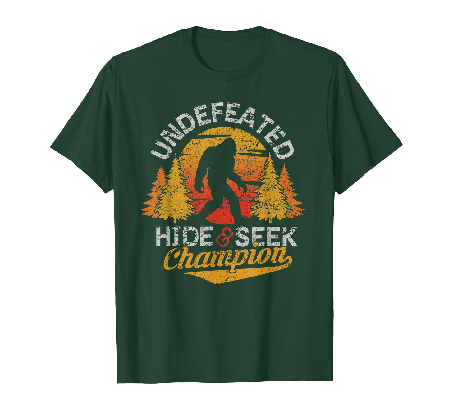 Bigfoot Hide and Seek Champion Shirt Sasquatch Tee Men Kids T-Shirt