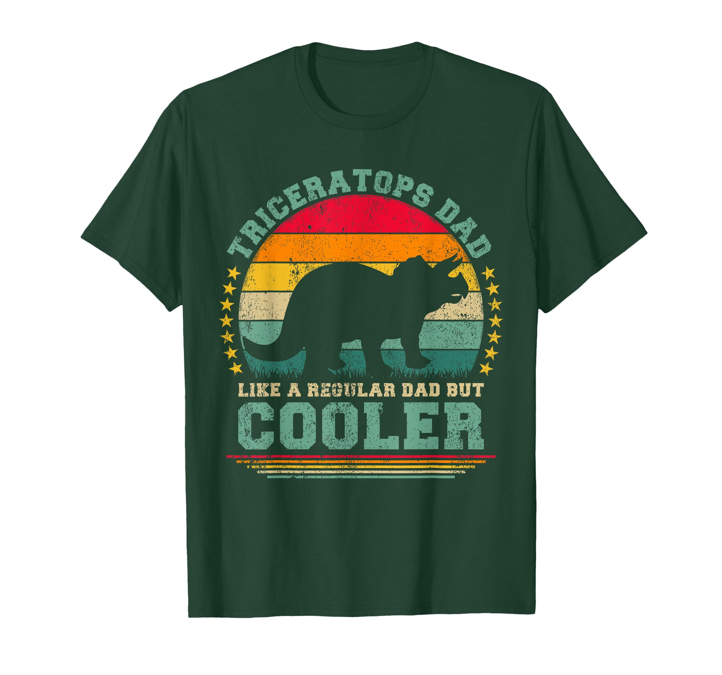 Triceratops Dad Like A Regular Dad But Cooler Father's Day T-Shirt