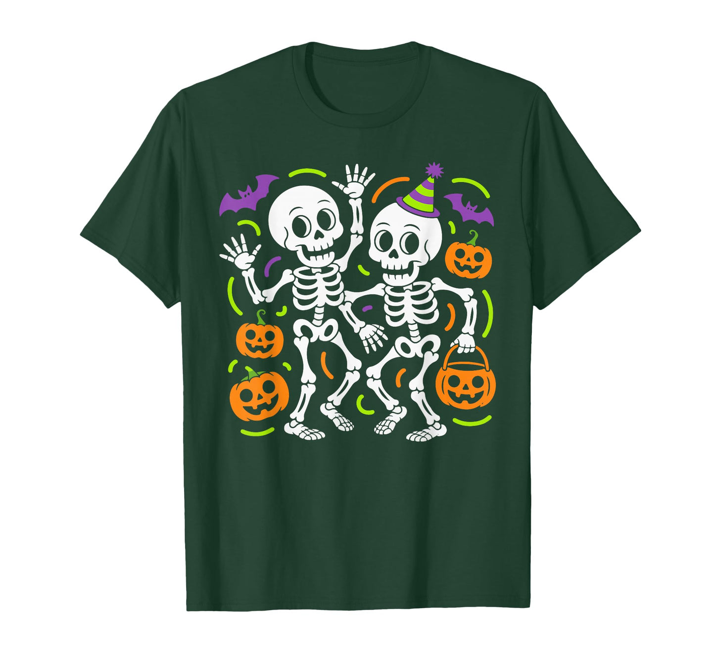 Halloween Party Skeletons Creepy Fun Graphic for Men Women T-Shirt