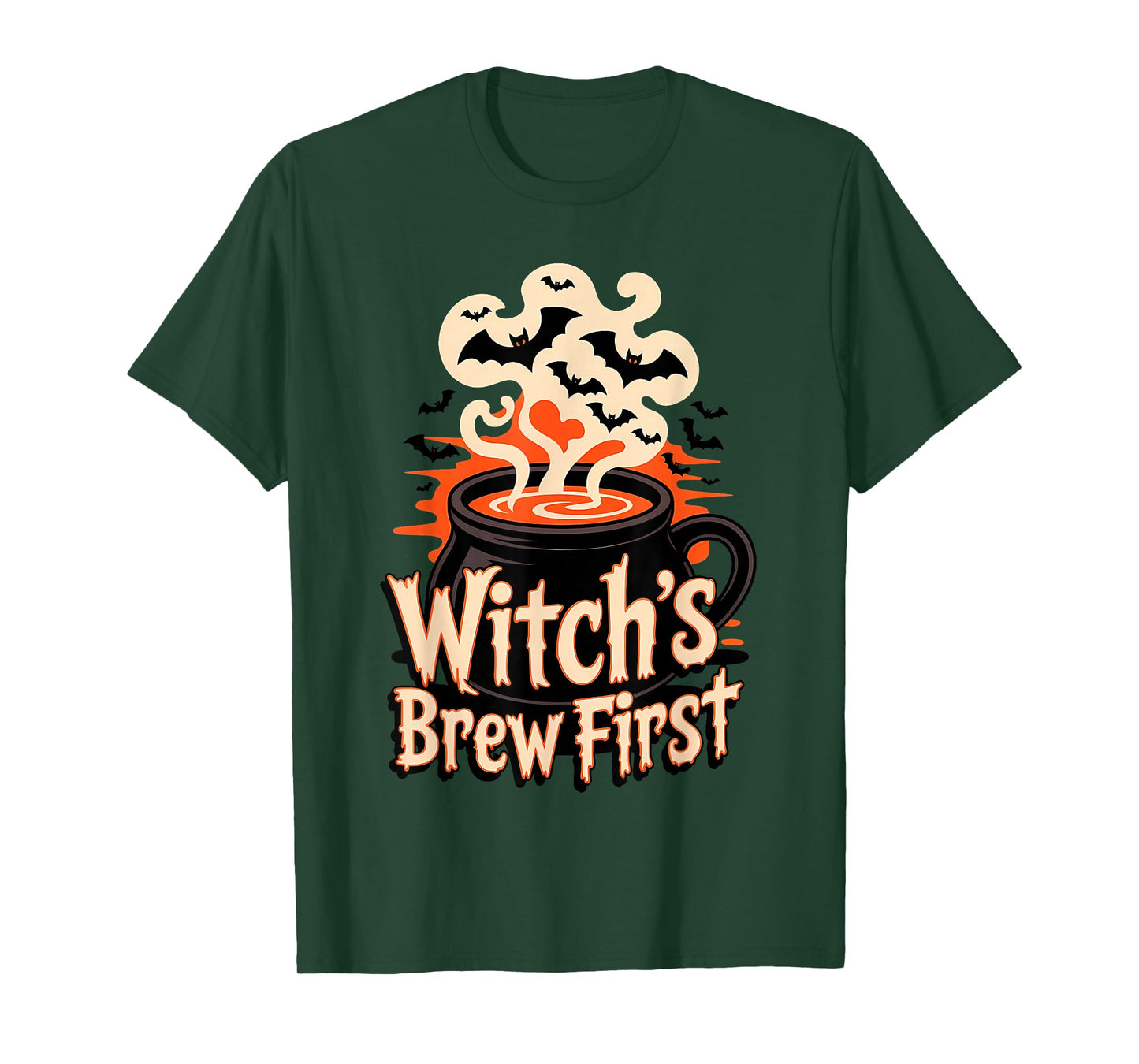 Witch’s Brew First Coffee Witches Halloween T-Shirt