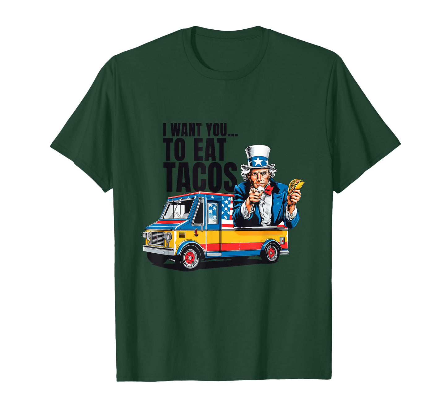 Pretty Patriotic Taco Truck Sam Costume for Boys and Girls T-Shirt